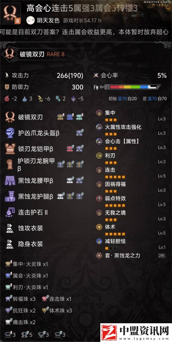 怪物獵人荒野雙刀百會配搭配指南
